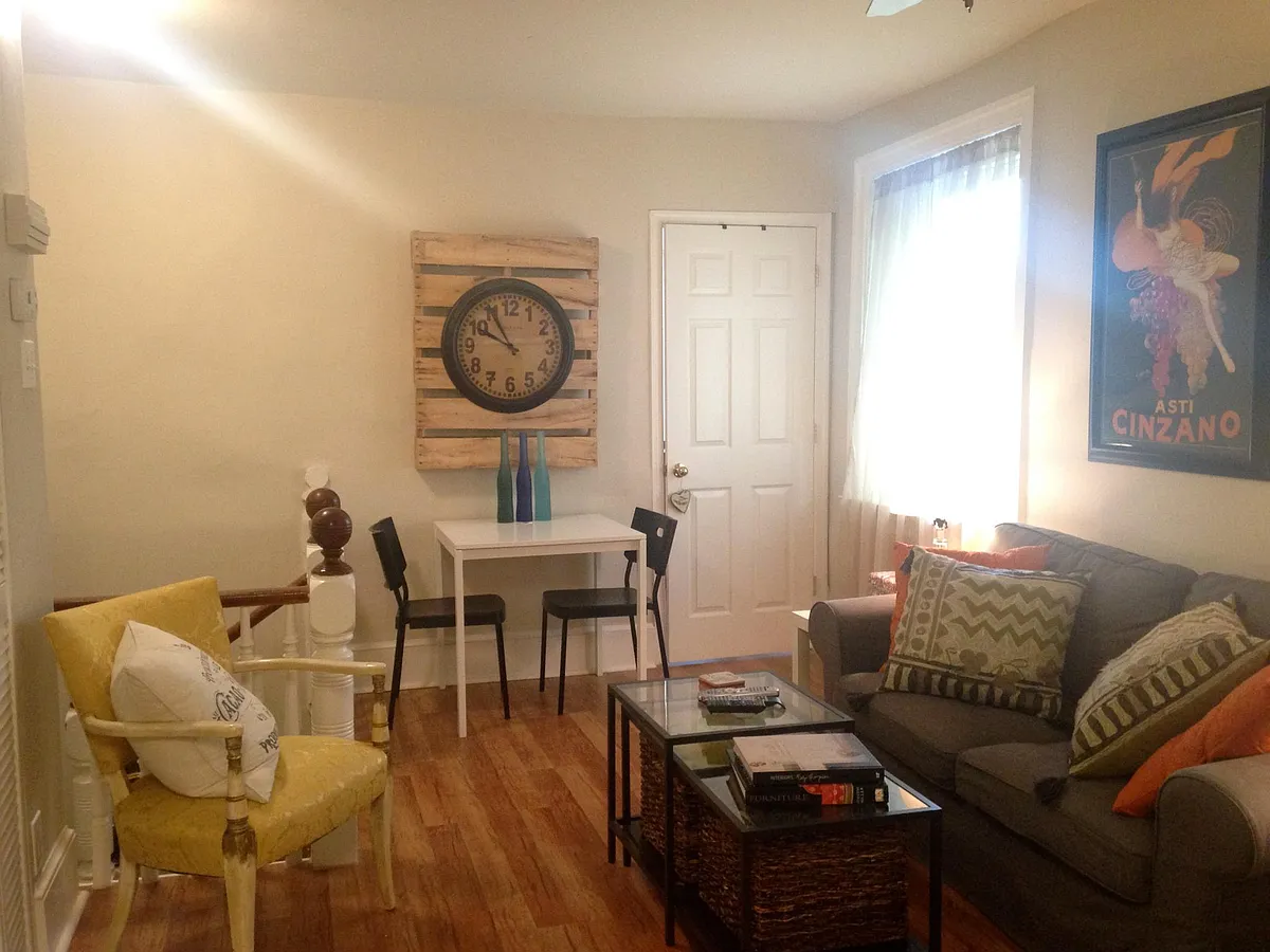 Living Room - showing how it would look with furniture and decorated facing the 1st bedroom as you enter the Apartment - 301 U St NW #4