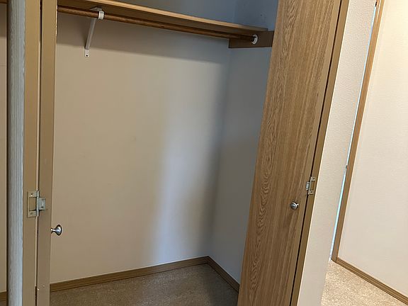 Front entry coat closet