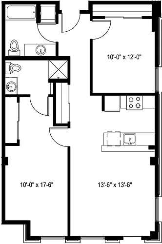 Floor plan 2 Bedroom G