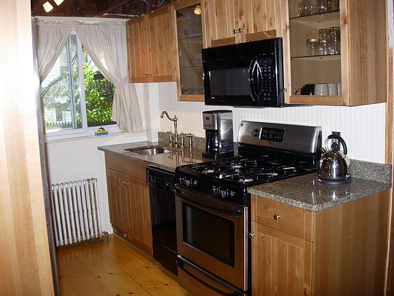 Remodeled kitchen with granite and stainless steel