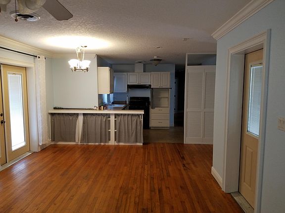 Living room into kitchen