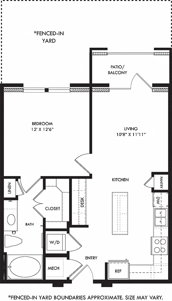 Floor plan Husky with Fenced-In Yard