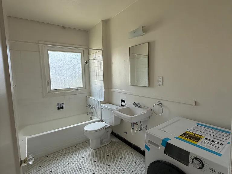 Bathroom, other view, with brand new W/D!
