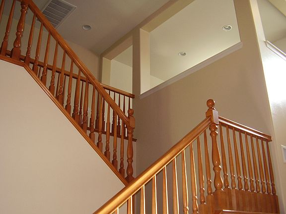 Stairway leading into playroom