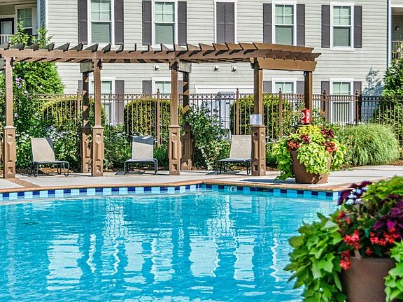 Sparkling Pool with Pergola