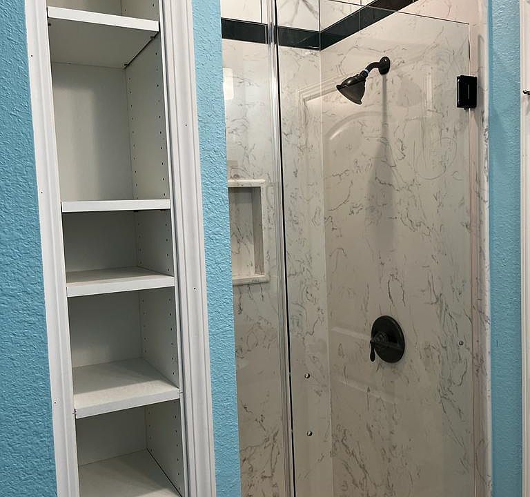 Bathroom1 with shower and closet view