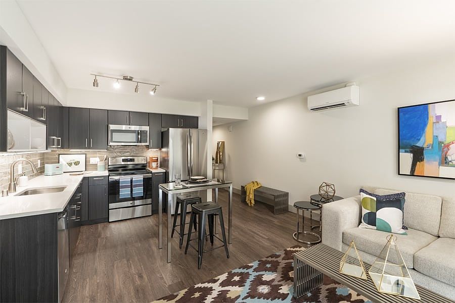 Air conditioning and luxury vinyl plank flooring throughout South Building apartments