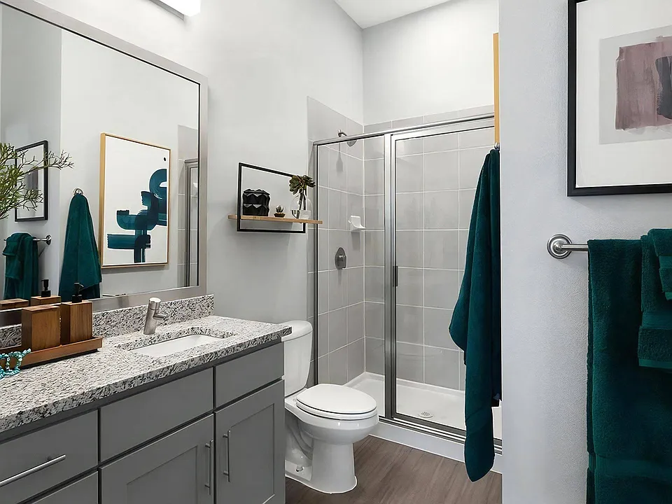 Counter space to either side of the sink means two people can share it.