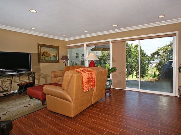 Living room & back patio