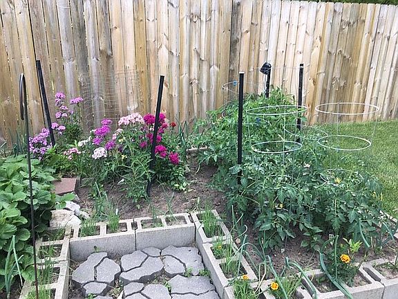 Small raised garden area.  