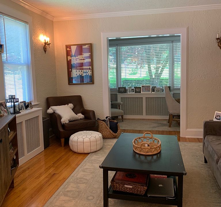 Living room and small play area/office