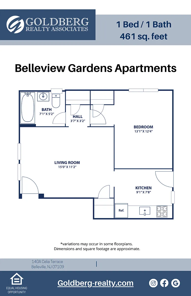 Floor plan One Bedroom