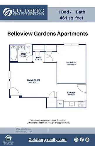 Floor plan One Bedroom