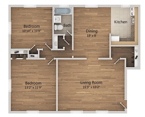 Floor plan Two Bedroom