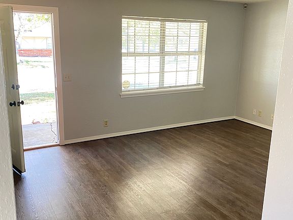 Front door opens to living area