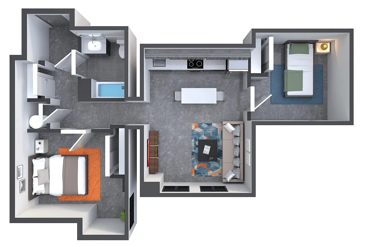 Floor plan Two Bedroom