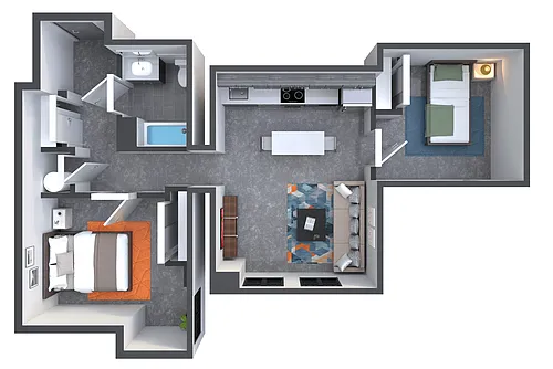 Floor plan Two Bedroom
