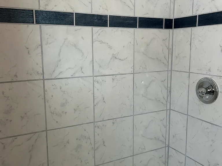 Luxurious bathroom with all new amenities.