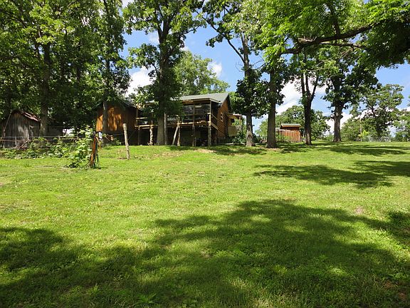 view from below main house