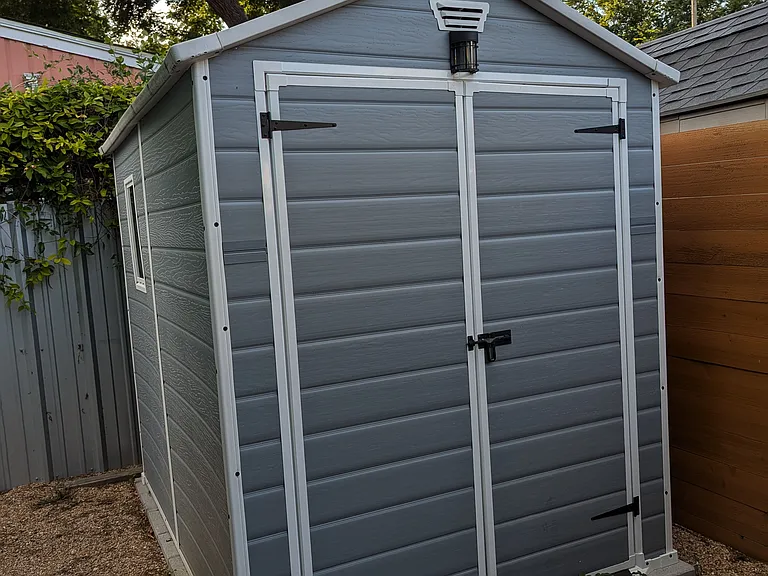 Outside shed