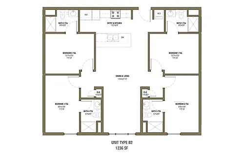 Floor plan 4X4
