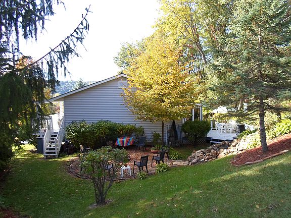 patio, firepit, waterfall