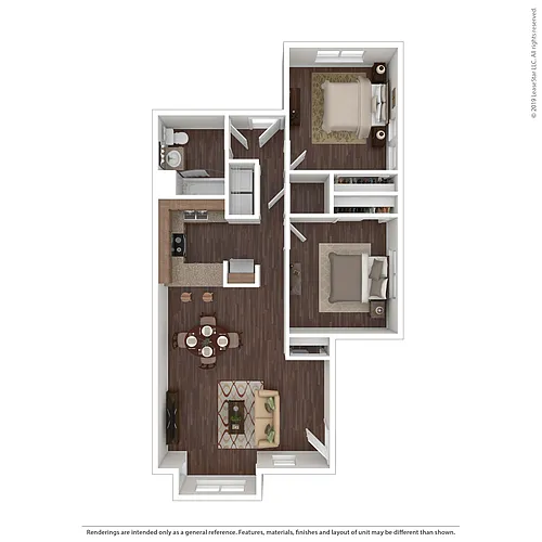 Floor plan 2 Bed 1 Bath Flat