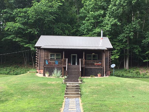 Front of log home