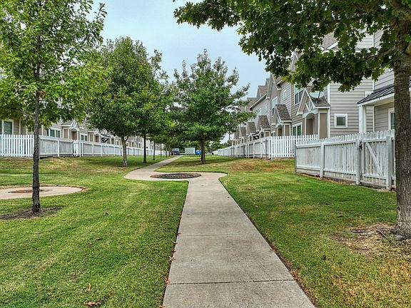 Courtyard with mature trees