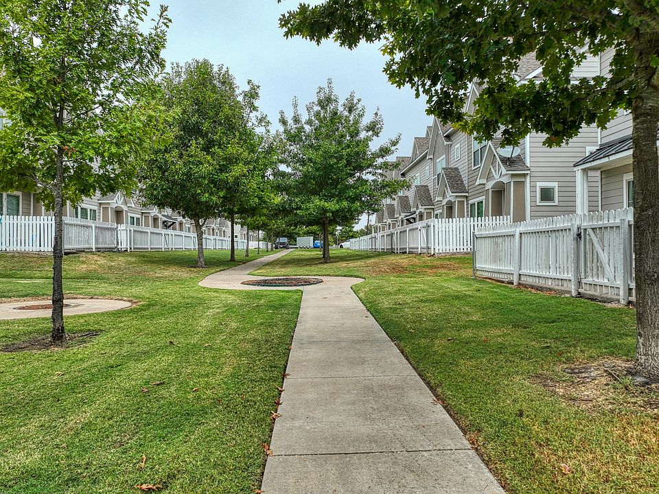 Courtyard with mature trees