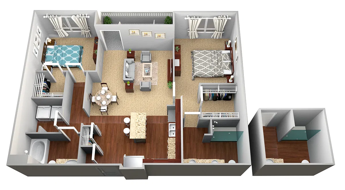 Floor plan B4 2 Bed/2 Bath