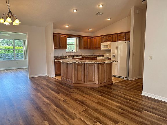 Kitchen with granite counter