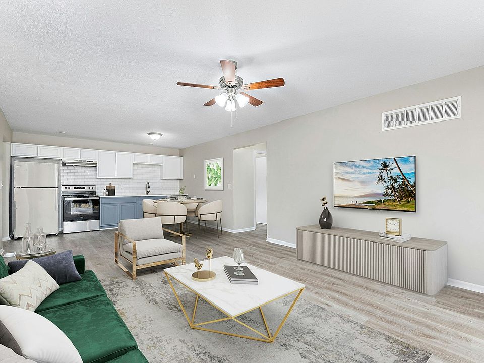 Virtually Staged Living/Dining/Kitchen