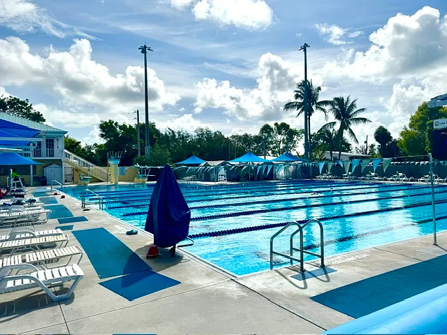 The Aquatic Center walk to the pool