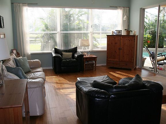 family room with new hand scraped maple hardwood floors