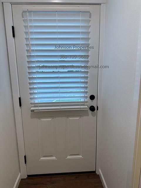 Back door to parking lot