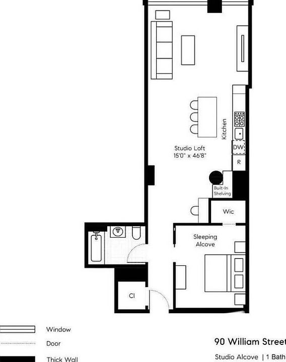 2nd image of 90 William St APT 4D
