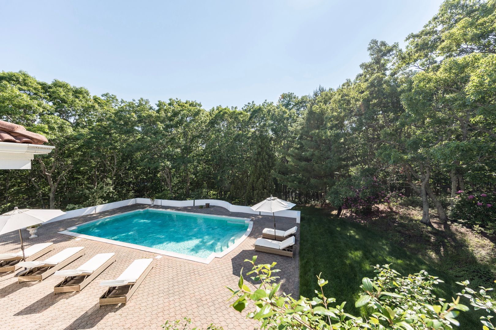  Balcony view from master bedroom - ultimate privacy with 1+ acre of surrounding greenery.