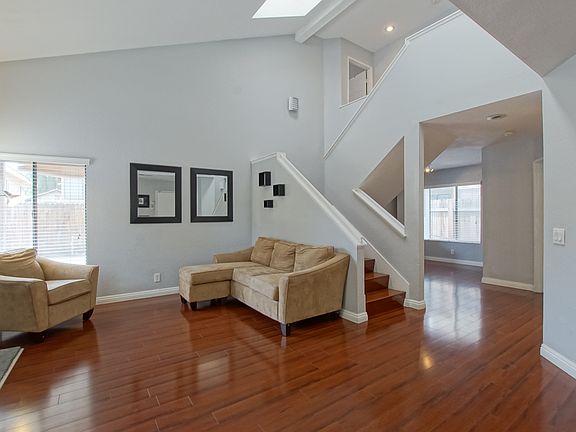 Living room with skylight