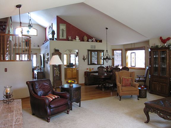 Open living/dining area