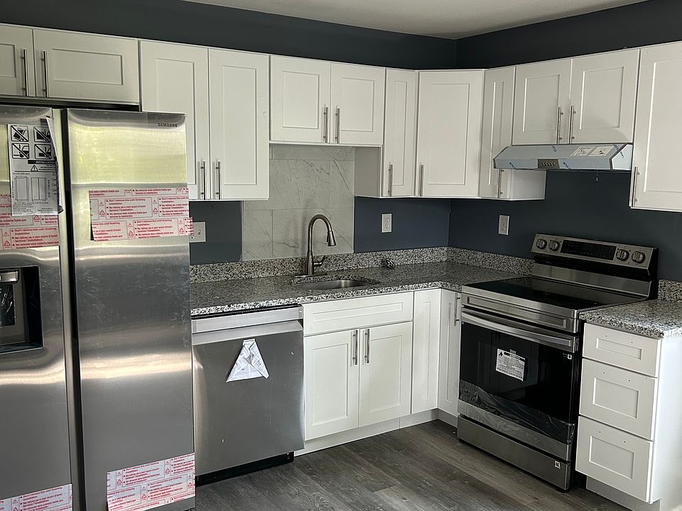 Kitchen with new appliances.