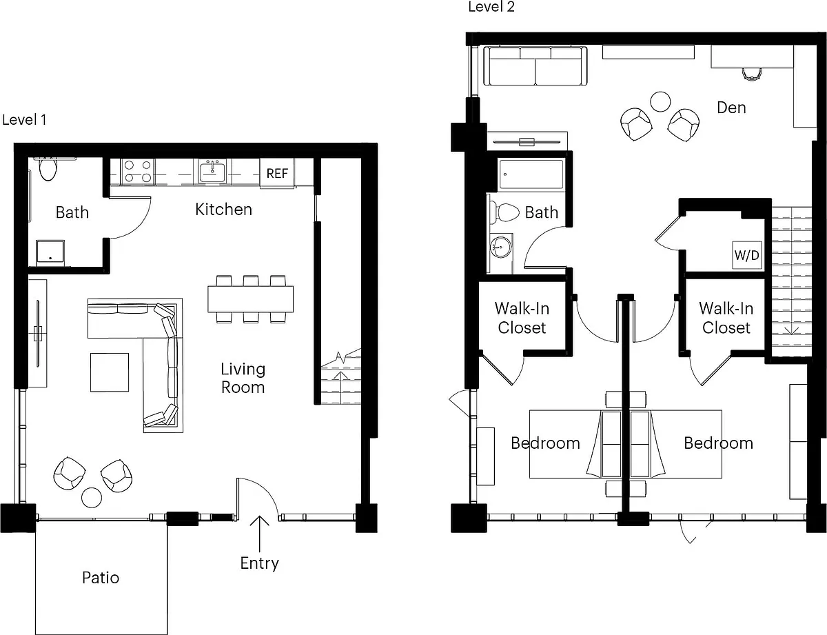 Floor plan 2 Bed/2 Bath L/W-03