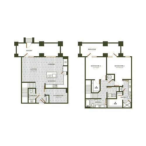 Floor plan Hardwick Townhome