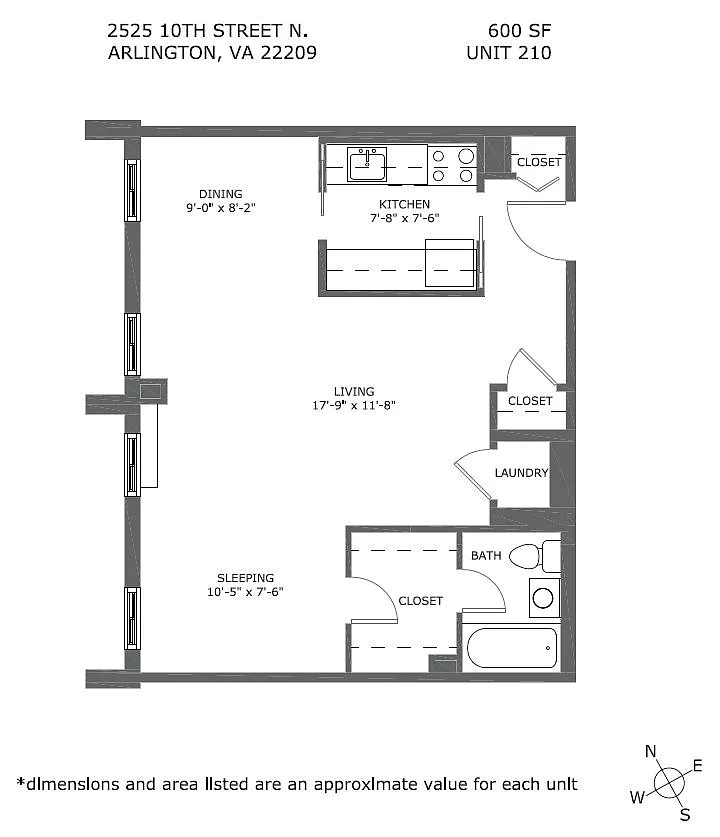 Floor plan Renovated Studio