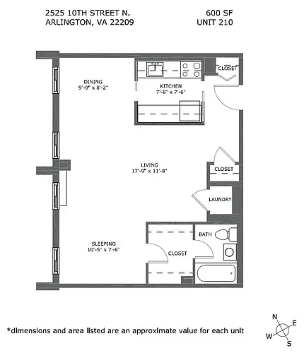Floor plan Renovated Studio