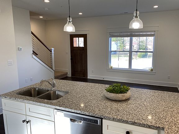 Downstairs kitchen and living area