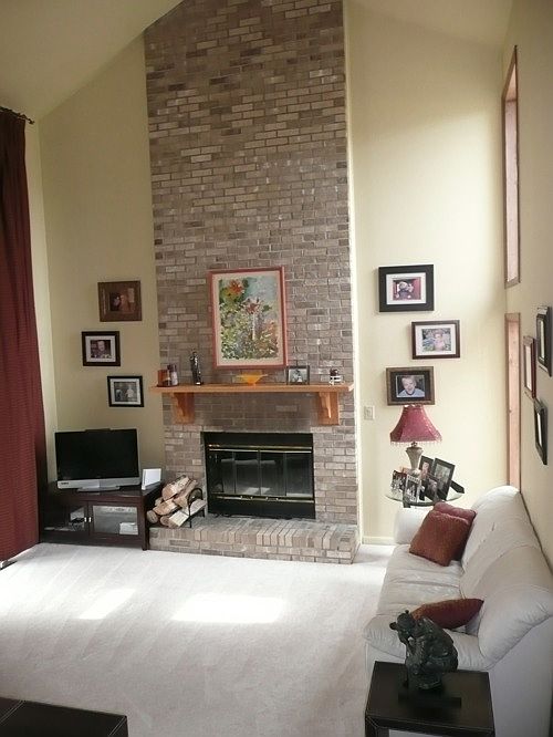 Enormous family room with vaulted ceiling, natural fireplace.  