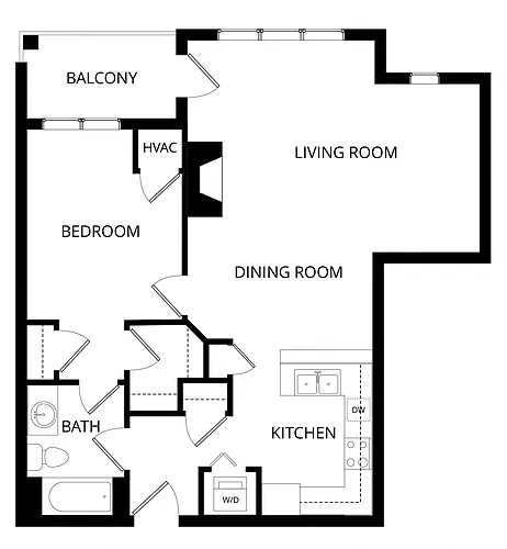 Floor plan 1X1 C2