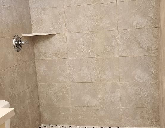 Good size bathroom with window