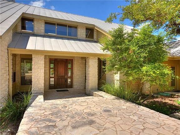 Stone front walkway.